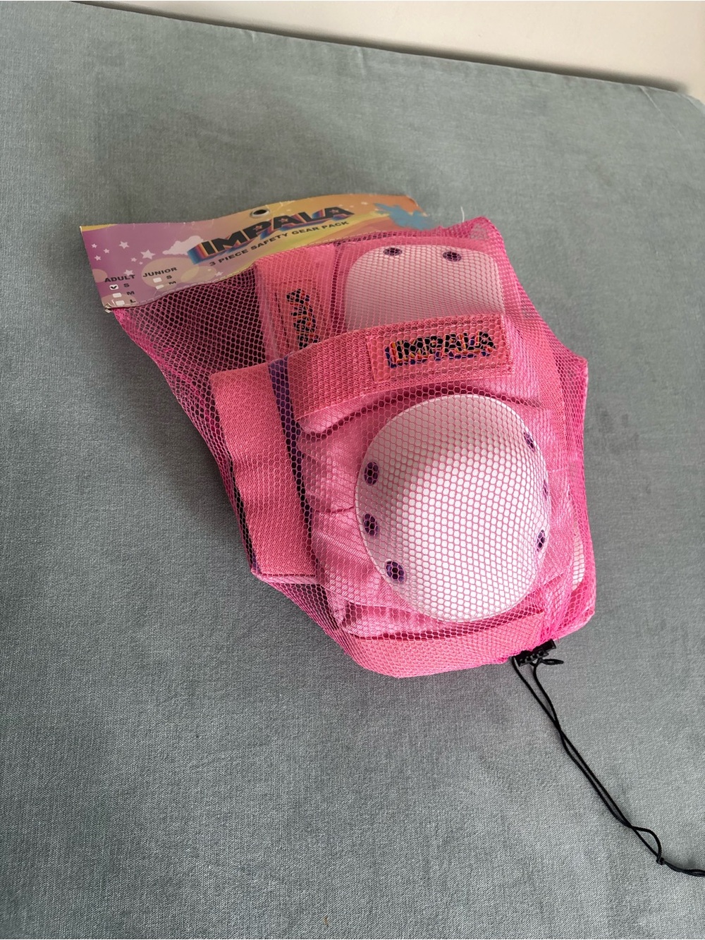 Impala Women's Pink Protective knee, elbow, and wrist guards for roller skating